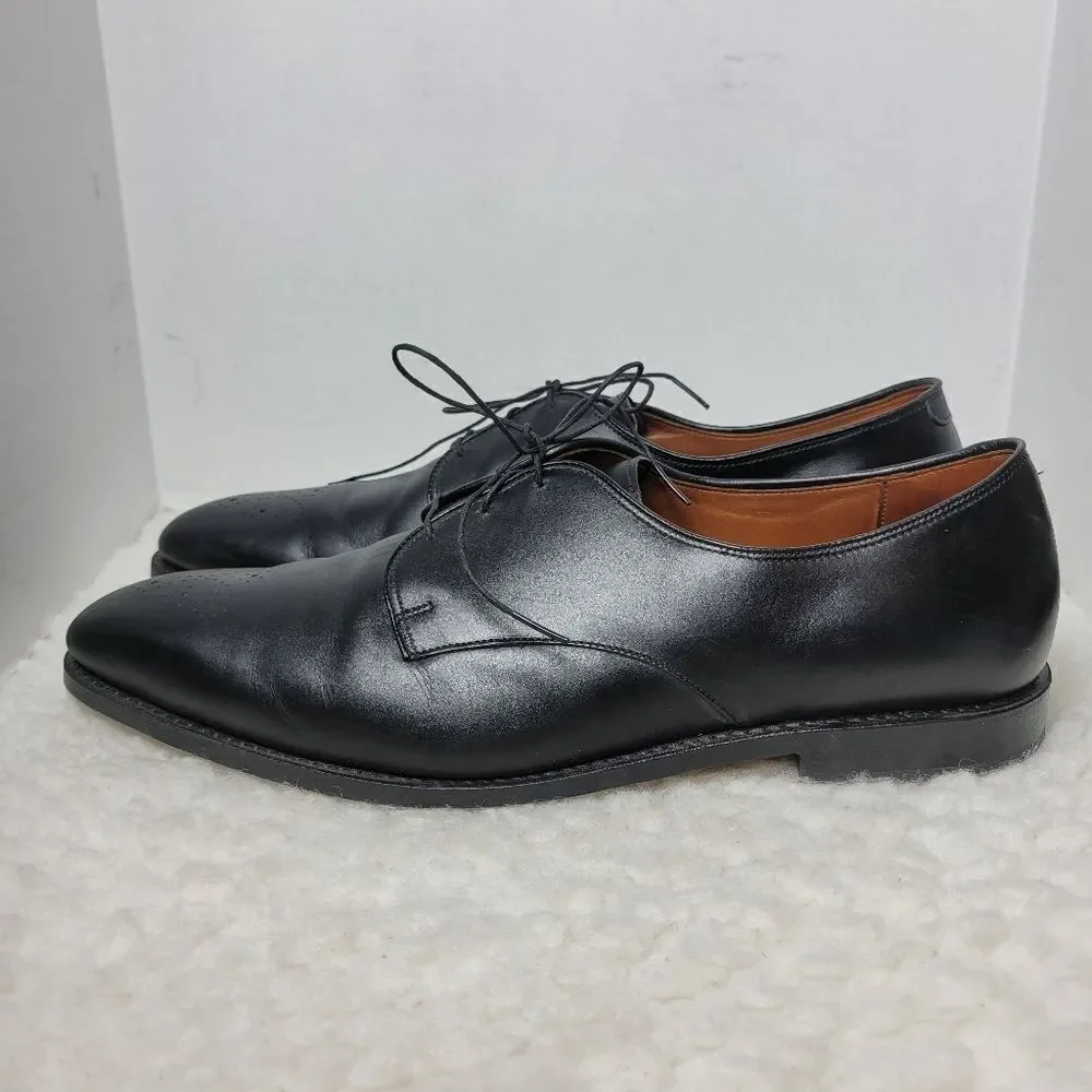 Allen Edmonds Flatiron Men's 15 Shoes Black Leather Brogue Toe Oxford Derby